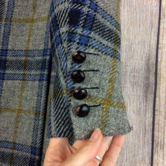 Michael's 521 Men's Size 42R* Bespoke Vintage Gray Plaid Wool Sport Coat Blazer - Picture 4 of 8